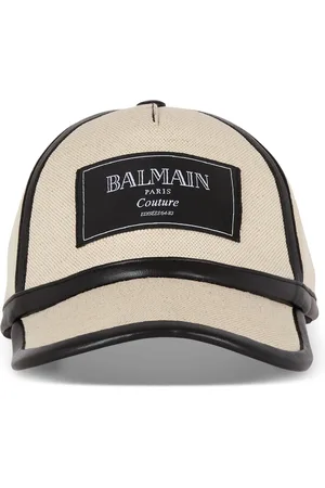 Balmain Canvas Couture Label Cap