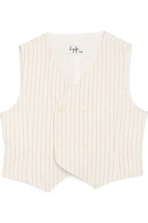 Il gufo Cotton-Hemp Striped Waistcoat