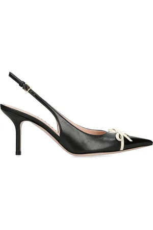 VALENTINO GARAVANI Leather Bepointy Slingback Heels 80