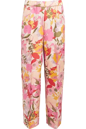 Max Mara Silk Floral Trousers