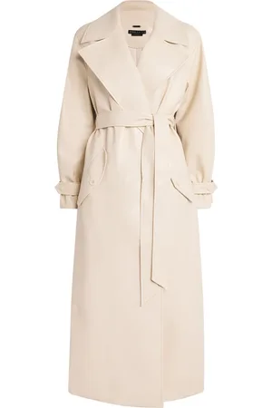 ALICE+OLIVIA Faux Leather Sullivan Trench Coat