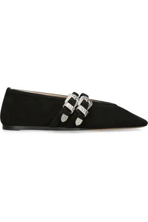 Le Monde Beryl Suede Buckle Claudia Ballet Flats