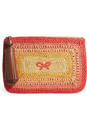 Anya Hindmarch Raffia Bow Clutch Bag