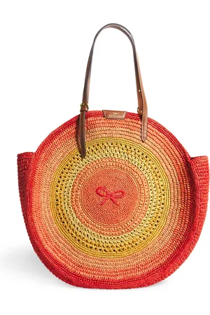 Anya Hindmarch Large Raffia Round Tote Bag