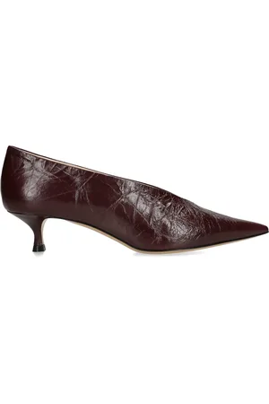 Le Monde Beryl Leather Babouche Kitten Heel 35