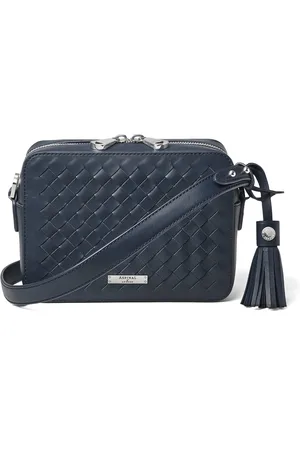 ASPINAL OF LONDON Leather Slot Weave Camera Bag