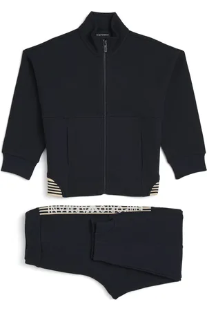 Emporio Armani Stretch-Cotton Zip-Top Tracksuit Set