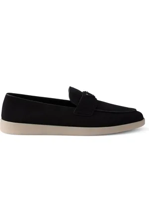 Prada Suede Logo Loafers