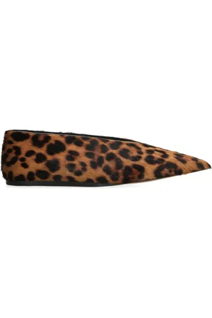 Le Monde Beryl Calf Hair Leopard Print Babouche Flats