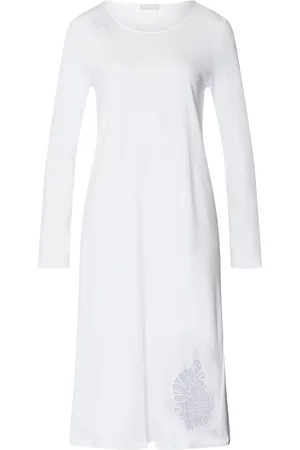 Hanro Cotton Long-Sleeve Belina Nightdress