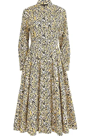 Maje Leopard Print Midi Dress