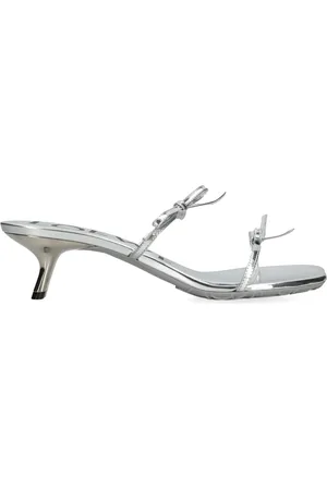 Loewe Metallic Leather Petal Sandals 45