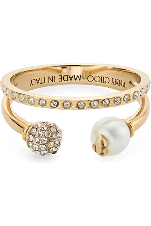 Jimmy Choo Crystal Monogram Double Ring