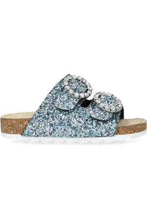 MONNALISA Crystal-Embellished Glitter Sandals