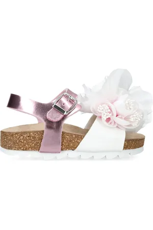 MONNALISA Embellished Metallic Sandals