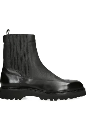JOHN LOBB Leather Ridge Ankle Boots