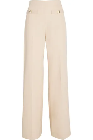 Sandro Virgin Wool-Blend Wide-Leg Trousers