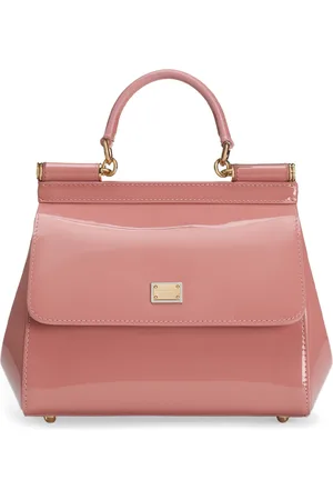 Dolce & Gabbana Medium Patent Calfskin Sicily Top-Handle Bag