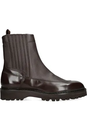 JOHN LOBB Leather Ridge Ankle Boots