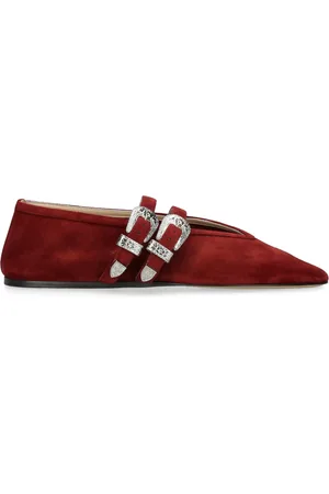 Le Monde Beryl Suede Buckle Claudia Ballet Flats