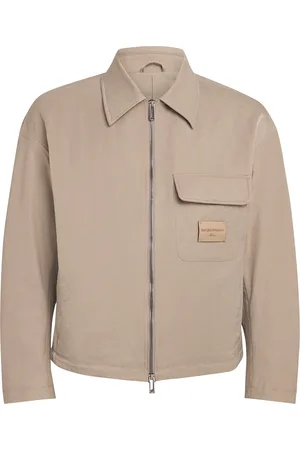 Emporio Armani Crinkled Nylon Bomber Jacket