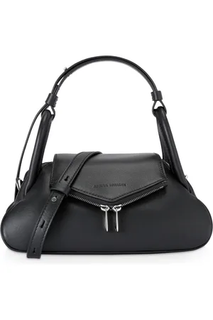 Amina Muaddi Small Leather Gemini Shoulder Bag
