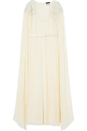 Persona by Marina Rinaldi X Zuhair Murad Silk Embroidered Cape Dress