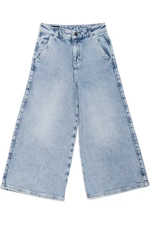 Emporio Armani Distressed Wide-Leg Jeans
