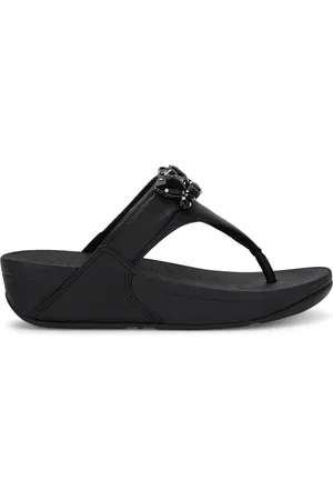 FitFlop Leather Lulu Flatform Flip Flops 40