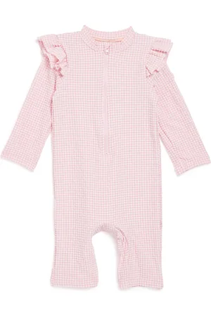 Mori Seersucker Gingham Print Swimsuit