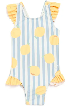 Mori Lemon Print Frilled Swimsuit