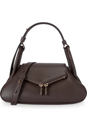 Amina Muaddi Small Leather Gemini Shoulder Bag
