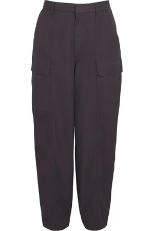 Emporio Armani Cotton-Silk Wide-Leg Cargo Trousers
