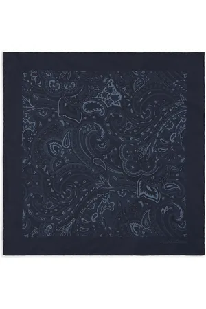 Ralph Lauren Mulberry Silk Paisley Pocket Square
