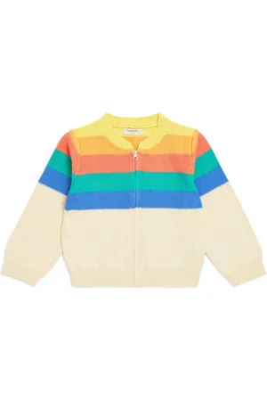 THE BONNIE MOB Organic Cotton Striped Cardigan