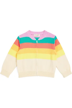 THE BONNIE MOB Organic Cotton Striped Cardigan