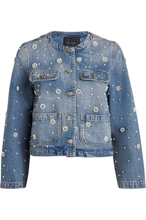 Maje Denim Embellished Jacket