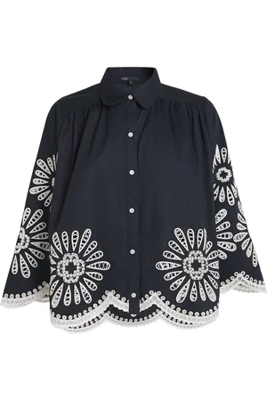 Maje Cotton Embroidered Shirt