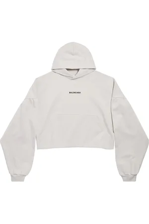 Balenciaga Logo Cropped Hoodie