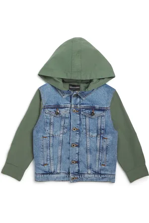 Emporio Armani Contrast-Sleeve Denim Jacket