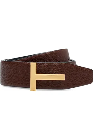 Tom Ford Leather Reversible T Icon Belt