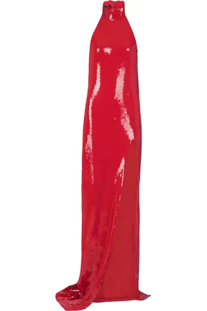 Balmain Sequinned Halterneck Maxi Dress