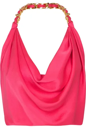 Balmain Silk Draped Halterneck Top