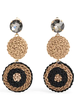 Max Mara Braided Crystal-Detail Drop Earrings
