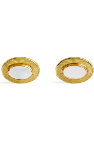 DEAKIN & FRANCIS Yellow and Mother-of-Pearl Cufflinks