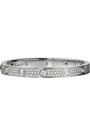 Cartier White Gold and Diamond-Paved Love Bracelet