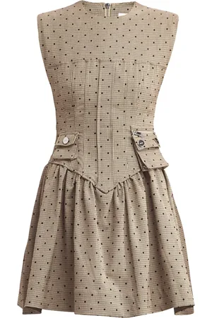 Ganni Patterned Corset Mini Dress