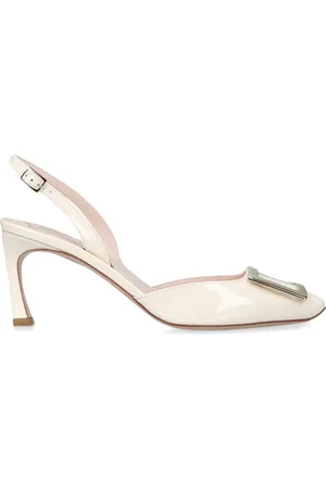 Roger Vivier Leather Trompette Slingback Pumps 70