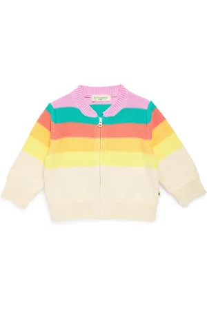 THE BONNIE MOB Organic Cotton Striped Cardigan
