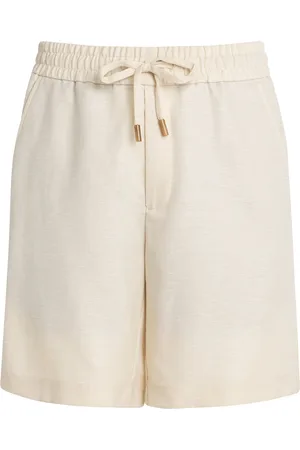 COLOMBO Cashmere-Linen Drawstring Shorts